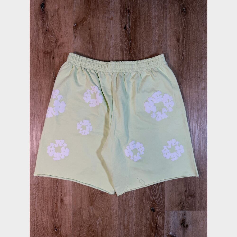Denim Tears Cotton Wreath Sweatshorts Lime Men’s Size 2XL Brand New